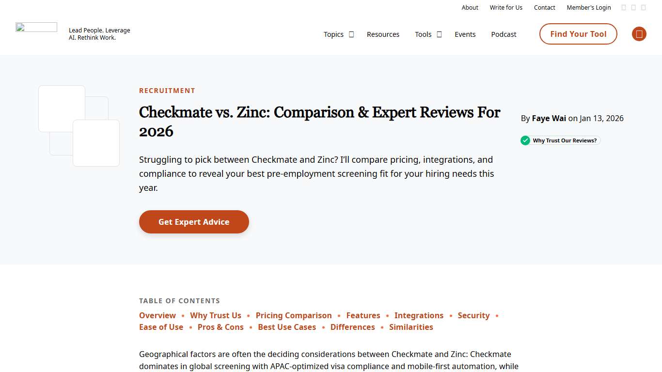Checkmate vs. Zinc: Comparison & Expert Reviews For 2026
